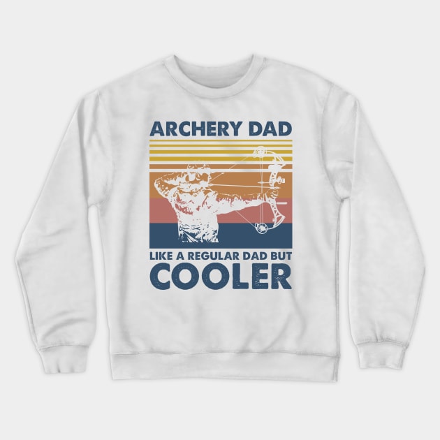Archery Dad Vintage Gift Father's Day Crewneck Sweatshirt by Soema